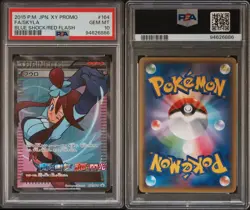 2015 POKEMON JAPANESE XY PROMO| BLUE SHOCK/RED FLASH Full Art / Skyla PSA 10 - Image 1