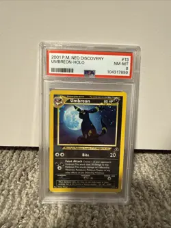 2001 Pokemon Neo Discovery Umbreon Holo 13/75 PSA 8 NM-MT - Image 2