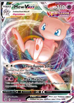 Pokemon TCG 2023 World Championship Mew VMax 114/264 Pokemon Card Rare - Image 1