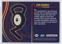 Unown Topps Pokemon TV Animation Edition Johto League Champions #201 2001 - Image 2