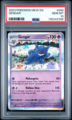 PSA 10 GEM MINT Gengar 094/165 Holo Rare Pokemon Scarlet & Violet 151 - Image 1