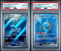 PSA 10 Blastoise ex 200/165 SIR & Wartortle 171/165 Pokemon 151 *SEQUENTIAL Set* - Image 1