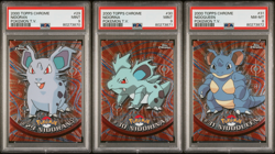 Pokemon Topps Chrome Set~ Nidoran, Nidorina, Nidoqueen #29-31 Sequential PSA 8-9 - Image 1
