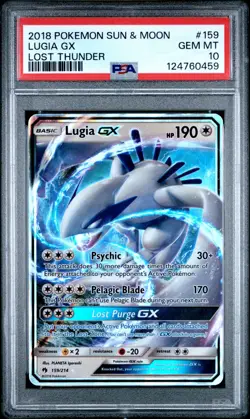 PSA 10 Lugia GX 159/214 Pokemon Sun & Moon Lost Thunder Ultra Rare *Low Pop - Image 1
