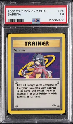 2000 POKEMON GYM CHALLENGE #110 SABRINA PSA 5 - Image 1