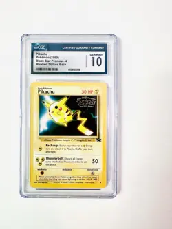 CGC 10 GEM MINT Pikachu 04/53 Black Star Movie Promo - 2000 Pokemon WOTC - Image 3