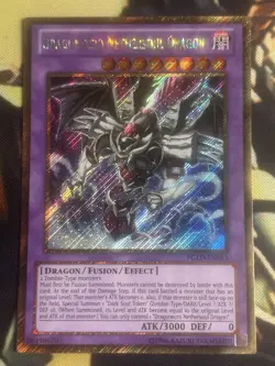 Yugioh: Dragonecro Nethersoul Dragon - PGLD-EN015 Gold Secret Rare Unlimited LP - Image 1
