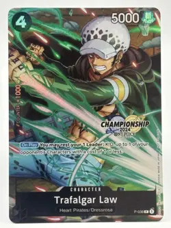 Trafalgar Law P-038 EN ONE PIECE TCG 2024 Championship Event Finalist-NM - Image 1
