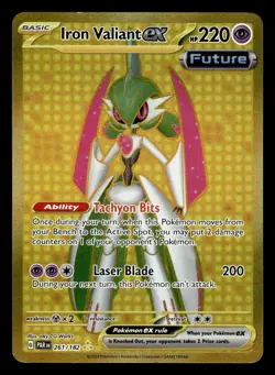 Iron Valiant ex 261/182 Gold Hyper Rare Paradox Rift Pokemon Card - Image 1