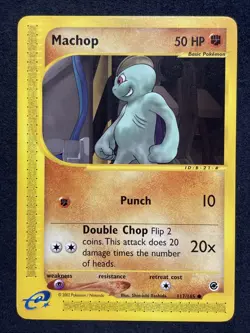 2002 Pokemon e-Series Expedition 117/165 Machop - Image 1
