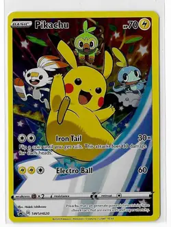 Pikachu SWSH020 Sword & Shield 2020 Black Star Promo Full Art Pokemon TCG NM - Image 1
