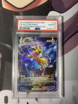 Pokemon Jolteon VMAX Premium Coll. Full Alt Art Promo SWSH184 PSA 10 Gem Mint - Image 1