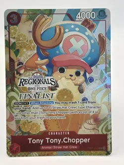 Tony Tony Chopper OP01-015 EN ONE PIECE TCG 2024 ONLINE REGIONALS Finalist-NM - Image 1