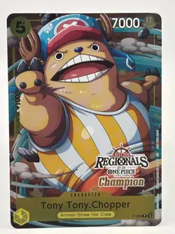 Tony Tony Chopper P-089 EN ONE PIECE TCG 25-26 OFFLINE REGIONALS Champion-NM - Image 1