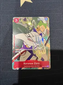 One Piece TCG Roronoa Zoro OP01-025 1st Anniversary Set NM - Image 1