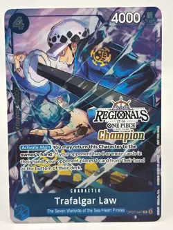 Trafalgar Law OP07-047 EN ONE PIECE TCG 25-26 ONLINE REGIONALS Champion-NM - Image 1