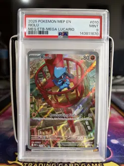 PSA 9 Riolu 010 Black Star Promo Mega Evolutions Pokemon Card - Image 1