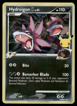 Pokemon Cards Hydreigon C SWSH138 SWSH Celebrations Black Star Promo NM - Image 1