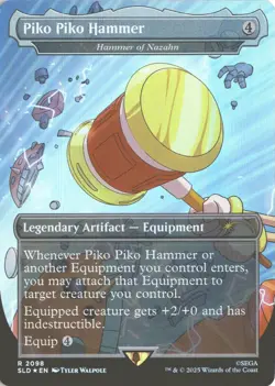 MTG Piko Piko Hammer (2098) *Rainbow Foil* Secret Lair: Sonic The Hedgehog MT/NM - Image 1