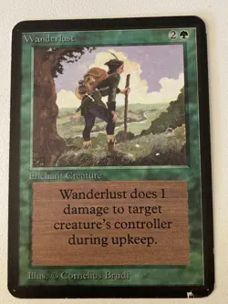 Magic the Gathering MTG Alpha WANDERLUST LP (Beta Bob) - Image 1