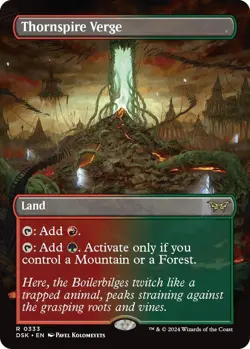 FOIL Thornspire Verge (Borderless) - Duskmourn: House of Horror (DSK) - Image 1