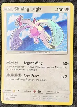 Pokemon Shining Lugia SM82 Shining Legends Promo Holo Basic 130 HP Card - Image 1