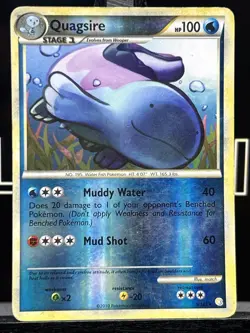 Pokemon TCG Quagsire Heartgold & Soulsilver 9/123 Reverse Holo Holo Rare - Image 3
