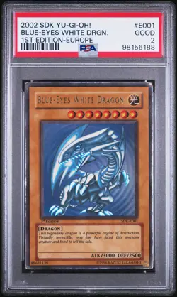 YuGiOh - Blue-Eyes White Dragon 1st Edition SDK-E001 - PSA 2 - Image 2