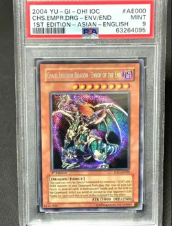 PSA 9 Mint 2004 Chaos Emperor Dragon IOC-AE000 Secret Rare 1st ED YuGiOh English - Image 4