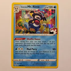 Galarian Mr Rime (Mr Mime Evolution)- Pokemon Prize Pack Series 1 Stamped- Holo - Image 1