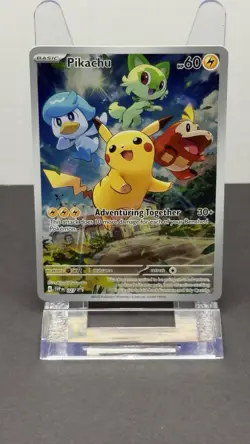 Pokemon Pikachu Promo Holo SVP: Scarlet & Violet 027 (PSA 10 CONTENDER) - Image 1