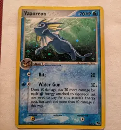 Swirl Vaporeon 6/17 Pokemon Pop Series 3 Holo Mp - Image 1