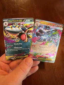 Phantasmal Flames EX Ultra Rare, Mega Charizard And Mega Sharpedo Pokemon Cards - Image 1