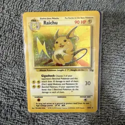 Pokemon Raichu Fossil 14/62 Holo Rare 1999 90 HP Trading Card - Image 1