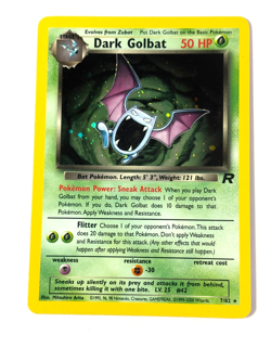 DARK GOLBAT-#7/82 HOLO NM-NM+ CARD - 2000 POKEMON ROCKET - Image 1