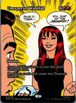 Unexpected Windfall 29 MTG Marvel Universe Mythic Normal NM - Image 1