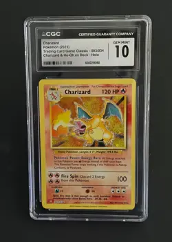 Pokemon Charizard #003/034 Holo CLC Trading Card Game Classic CGC 10 Gem Mint - Image 1