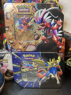 Pokemon Koraidon ex + Zacian V Collector Tin Bundle - Sealed 2023/2024 Tins - Image 1