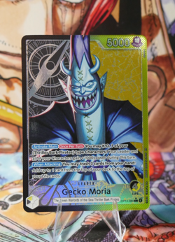 Gecko Moria Leader Alt Art OP14-080 THE AZURE SEA'S SEVEN English One Piece TCG - Image 1