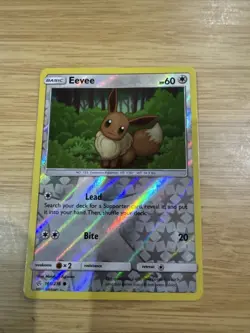 Eevee 166/236 Cosmic Eclipse Reverse Holo Pokemon Card - Image 1