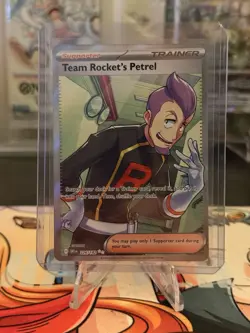Pokemon TCG Destined Rivals Team Rocket’s Petrel Full Art 226/182 NM - Image 1