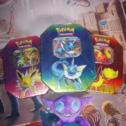 Pokemon Jolteon Vaporeon Flareon GX Elemental Power Tins 2019 Run Sealed *Read* - Image 2