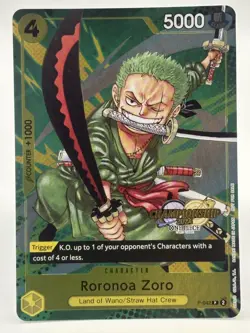 Roronoa Zoro P-042 EN ONE PIECE TCG 2024 Championship Event-NM - Image 1