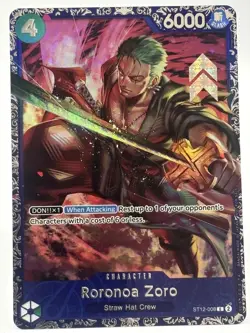 Roronoa Zoro ST12-008 EN ONE PIECE TCG Treasure Cup Top Player-NM - Image 1