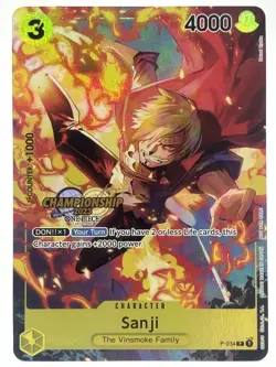 Sanji P-034 EN ONE PIECE TCG 2023 Championship Event Finalist-NM - Image 1