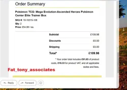 CONFIRMED ORDER Pokemon Ascended Heroes Pokemon Center Elite Trainer Box ETB - Image 2