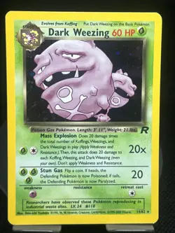 Pokemon TCG Dark Weezing 14/82 Team Rocket Holo Rare LP+ - Image 1