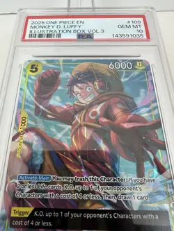 2025 ONE PIECE MONKEY D. LUFFY PSA 10 PROMOS ILLUSTRATION BOX VOL.3 #109 - Image 5