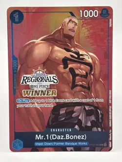 Mr. 1 (Daz. Bonez) OP02-063 EN ONE PIECE TCG 2024 ONLINE REGIONALS WINNER-NM - Image 1