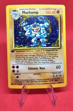 Pokemon 1st Edition 1999 - Holo - Machamp – 8/102 - Vintage - Image 2